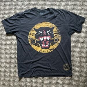 Ranger Up “Seek Strike Destroy” Black Panther Cat Tee